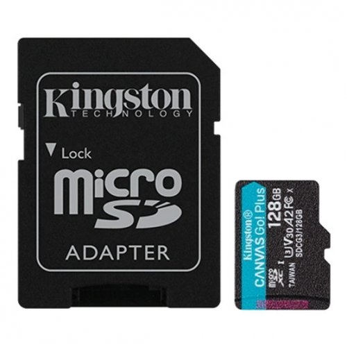 Купить Карта памяти Kingston microSDXC Canvas Go! Plus 128GB Class 10 UHS-I U3 (с адаптером) (SDCG3/128GB) - цена в Харькове, Киеве, Днепре, Одессе
в интернет-магазине Telemart фото