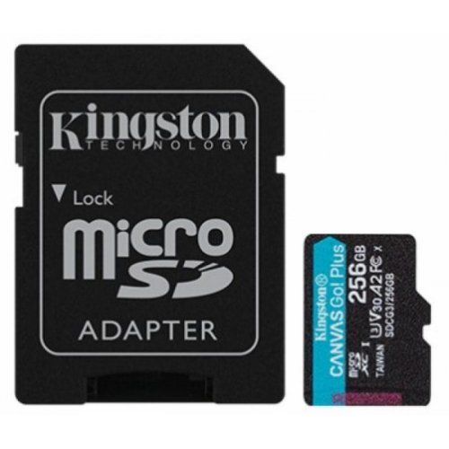 Купить Карта памяти Kingston microSDXC Canvas Go! Plus 256GB Class 10 UHS-I U3 (с адаптером) (SDCG3/256GB) - цена в Харькове, Киеве, Днепре, Одессе
в интернет-магазине Telemart фото