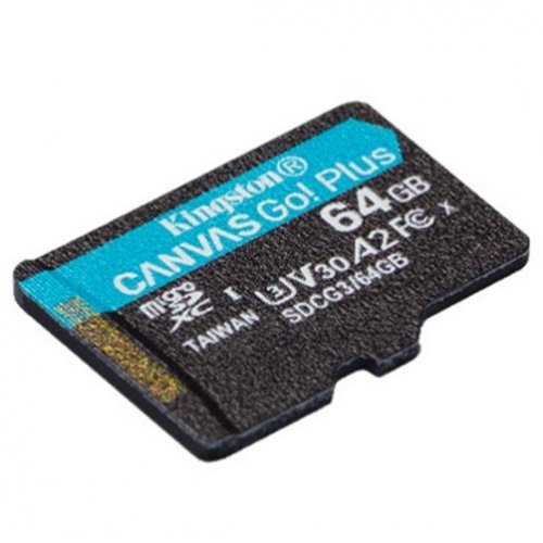 Купить Карта памяти Kingston microSDXC Canvas Go! Plus 64GB Class 10 UHS-I U3 (SDCG3/64GBSP) - цена в Харькове, Киеве, Днепре, Одессе
в интернет-магазине Telemart фото