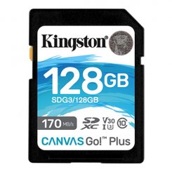 Карта памяти Kingston SDXC Canvas Go! Plus 128GB Class 10 UHS-I U3 (SDG3/128GB)