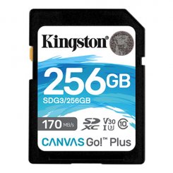 Карта памяти Kingston SDXC Canvas Go! Plus 256GB Class 10 UHS-I U3 (SDG3/256GB)