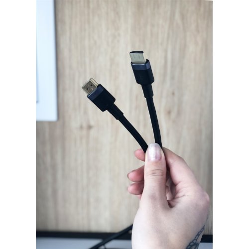 Купить Кабель Baseus Cafule HDMI-HDMI 1m v2.0 4K (CADKLF-E01) Black - цена в Харькове, Киеве, Днепре, Одессе
в интернет-магазине Telemart фото