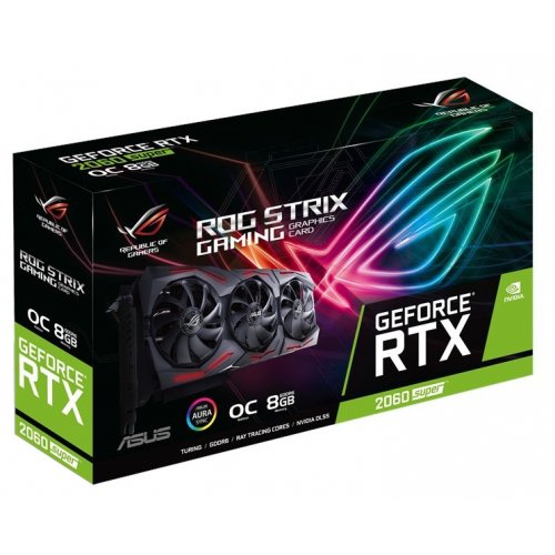 Photo Video Graphic Card Asus ROG GeForce RTX 2060 SUPER Evo V2 STRIX OC 8192MB (ROG-STRIX-RTX2060S-O8G-EVO-V2-GAMING)