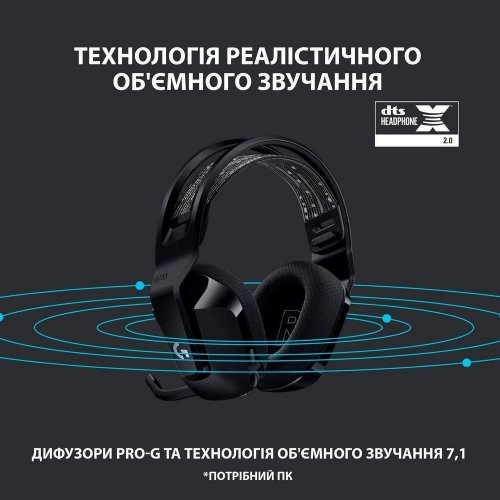 Навушники Logitech G733 Lightspeed RGB Gaming (981-000864) Black купити в Україні: Київ, Львів, Хмельницький, Тернопіль | Низька ціна, відгуки, характеристики від TELEMART фото