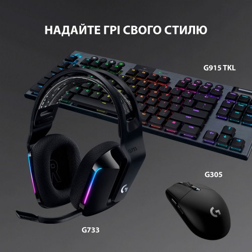 Фото Навушники Logitech G733 Lightspeed RGB Gaming (981-000864) Black