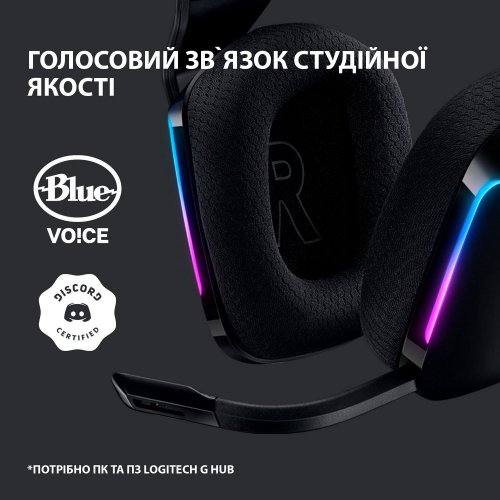 Фото Навушники Logitech G733 Lightspeed RGB Gaming (981-000864) Black