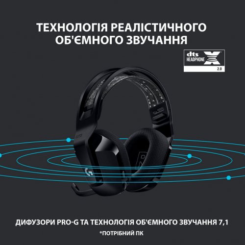 Фото Навушники Logitech G733 Lightspeed RGB Gaming (981-000864) Black