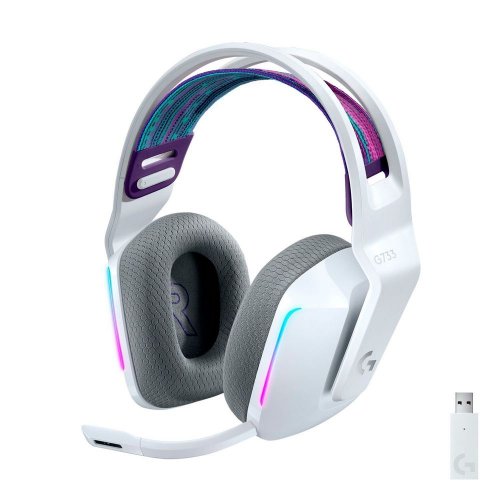Купить Наушники Logitech G733 Lightspeed RGB Gaming (981-000883) White - цена в Харькове, Киеве, Днепре, Одессе
в интернет-магазине Telemart фото