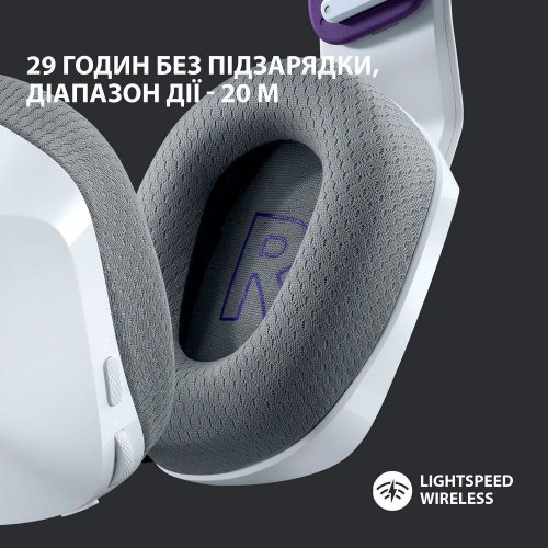 Купить Наушники Logitech G733 Lightspeed RGB Gaming (981-000883) White - цена в Харькове, Киеве, Днепре, Одессе
в интернет-магазине Telemart фото