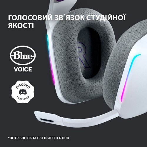 Купить Наушники Logitech G733 Lightspeed RGB Gaming (981-000883) White - цена в Харькове, Киеве, Днепре, Одессе
в интернет-магазине Telemart фото