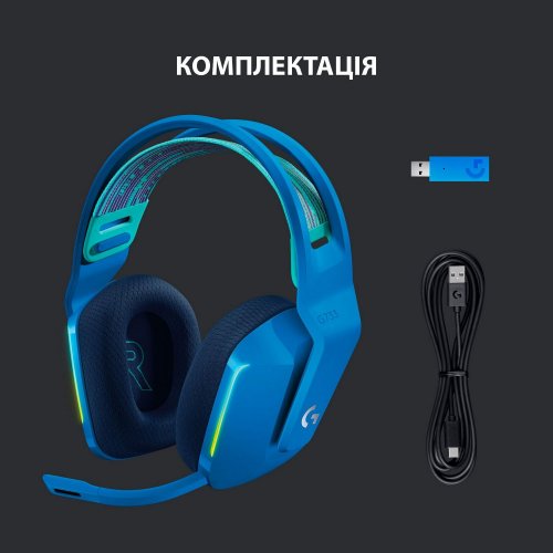 Фото Наушники Logitech G733 Lightspeed RGB Gaming (981-000943) Blue