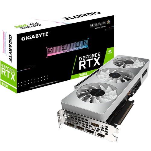 Фото Відеокарта Gigabyte GeForce RTX 3080 VISION OC 10240MB (GV-N3080VISION OC-10GD)