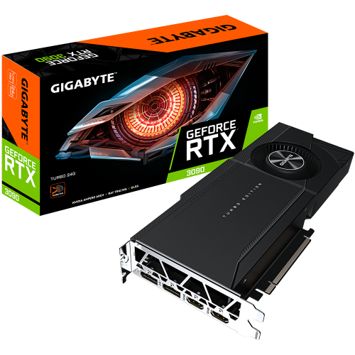Продать Видеокарта Gigabyte GeForce RTX 3090 Turbo 24576MB (GV-N3090TURBO-24GD) по Trade-In интернет-магазине Телемарт - Киев, Днепр, Украина фото