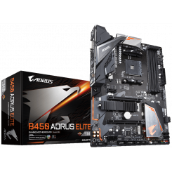 Фото Уценка материнская плата Gigabyte B450 AORUS ELITE (sAM4, AMD B450) (следы установки, 304138)