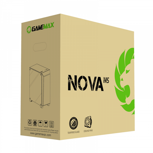 Photo GAMEMAX Nova N5 FRGB Tempered Glass без БП Black