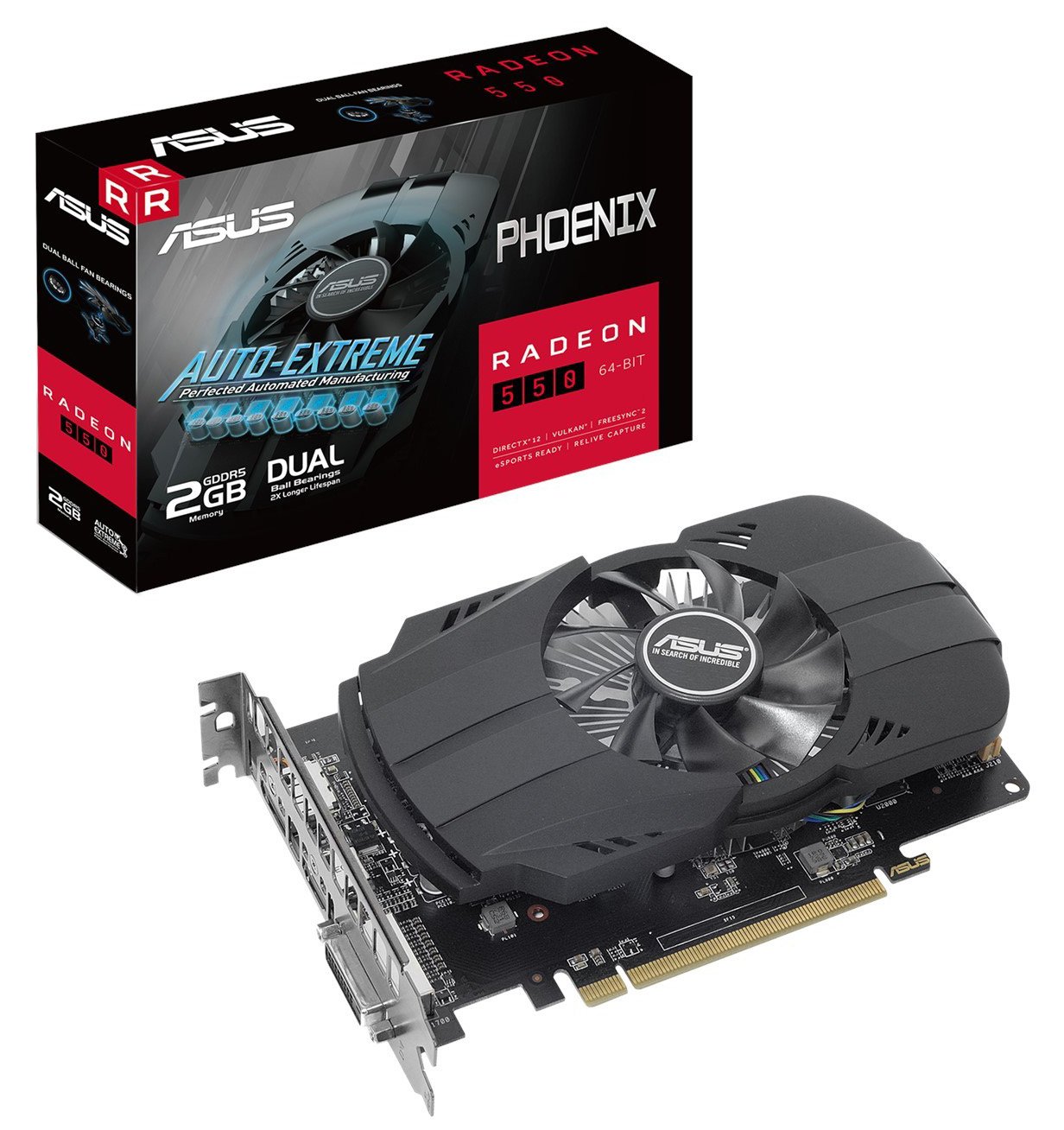 Купить Видеокарта Asus Radeon RX 550 Phoenix 2048MB (PH-550-2G) с проверкой  совместимости: обзор, характеристики, цена в Киеве, Днепре, Одессе,  Харькове, Украине | интернет-магазин TELEMART.UA