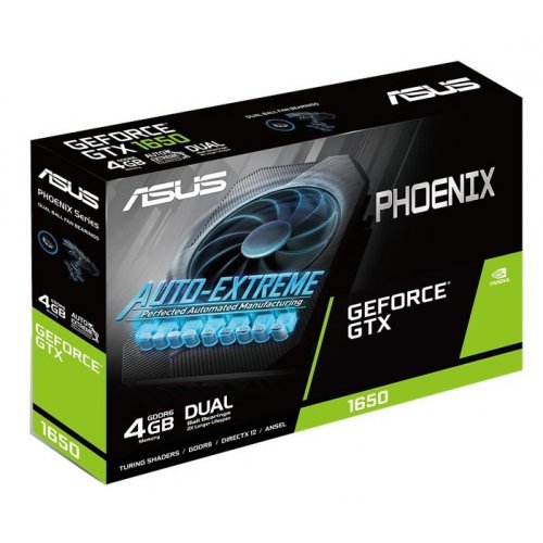 Продати Відеокарта Asus GeForce GTX 1650 Phoenix 4096MB (PH-GTX1650-4GD6-P) за Trade-In у інтернет-магазині Телемарт - Київ, Дніпро, Україна фото