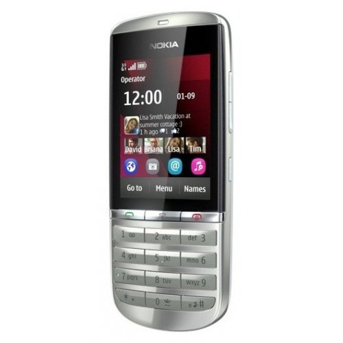 Купить Мобильный телефон Nokia Asha 300 Silver White - цена в Харькове, Киеве, Днепре, Одессе
в интернет-магазине Telemart фото