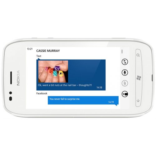 Купить Смартфон Nokia Lumia 710 White - цена в Харькове, Киеве, Днепре, Одессе
в интернет-магазине Telemart фото