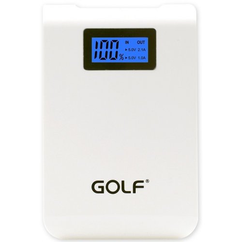 Купить Powerbank Golf GF-LCD01 10400 mAh White - цена в Харькове, Киеве, Днепре, Одессе
в интернет-магазине Telemart фото