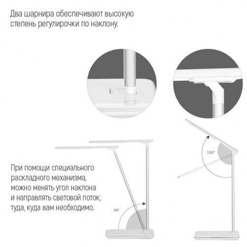 Настільна лампа ColorWay LED table lamp with wireless charging and USB (CW-DL01WC-B) Black купити в Україні: Київ, Львів, Хмельницький, Тернопіль, Івано-Франківськ | Низька ціна, відгуки, характеристики від TELEMART фото