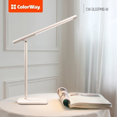 Купити Настільна лампа ColorWay LED table lamp magnet with built-in battery (CW-DL03PMB-W) White - ціна в Києві, Львові, Вінниці, Хмельницькому, Франківську, Україні | інтернет-магазин TELEMART.UA фото