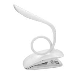 Настільна лампа ColorWay LED table lamp flexible & clip with built-in battery (CW-DL04FCB-W) White