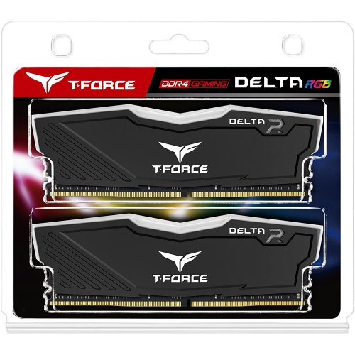 Фото ОЗП Team DDR4 16GB (2x8GB) 3200Mhz T-Force Delta RGB Black (TF3D416G3200HC16CDC01)