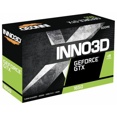 Фото Видеокарта Inno3D GeForce GTX 1650 Twin X2 OC 4096MB (N16502-04D6X-1177VA25)