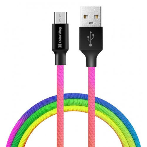 

ColorWay USB to microUSB 2.4A 1m (CW-CBUM017-MC) Multicolor