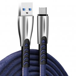 Кабель ColorWay USB to USB Type-C 2.4A 1m (CW-CBUC012-BL) Blue