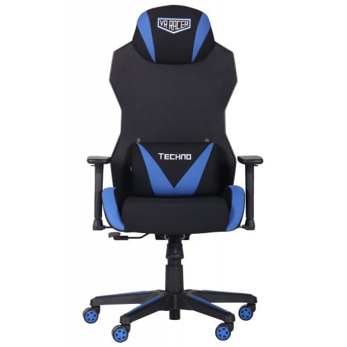 Ігрове крісло VR Racer Techno Soul Black/Blue купити в Україні | Telemart фото