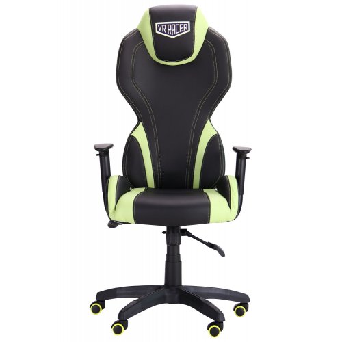 Игровое кресло VR Racer Zeus (515410) Black/Green купить в Украине | Telemart фото