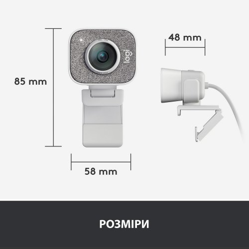 Купить Веб-камера Logitech StreamCam (960-001297) White - цена в Харькове, Киеве, Днепре, Одессе
в интернет-магазине Telemart фото