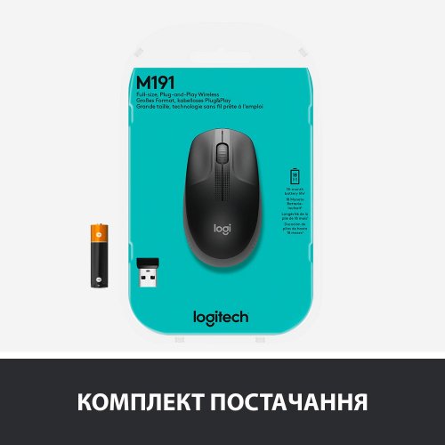 Фото Мышка Logitech M190 (910-005905) Charcoal