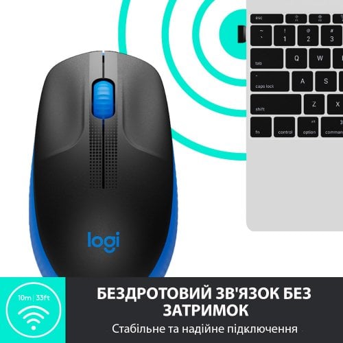 Купити Миша Logitech M190 (910-005907) Blue - ціна в Києві, Львові, Вінниці, Хмельницькому, Франківську, Україні | інтернет-магазин TELEMART.UA фото