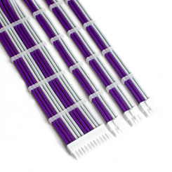 Фото Набір кастомних кабелів живлення EVOLVE Custom PSU Cable Kit 0.3m (EV-PSUMF-03PuW) Purple/White