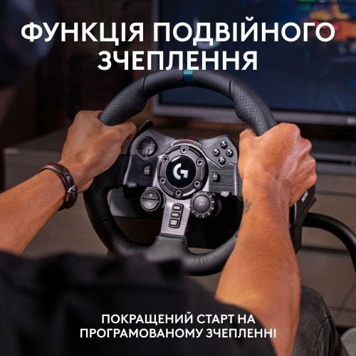 Купити Кермо Logitech G923 Trueforce Racing Wheel and Pedals (941-000149) Black - ціна в Києві, Львові, Вінниці, Хмельницькому, Франківську, Україні | інтернет-магазин TELEMART.UA фото