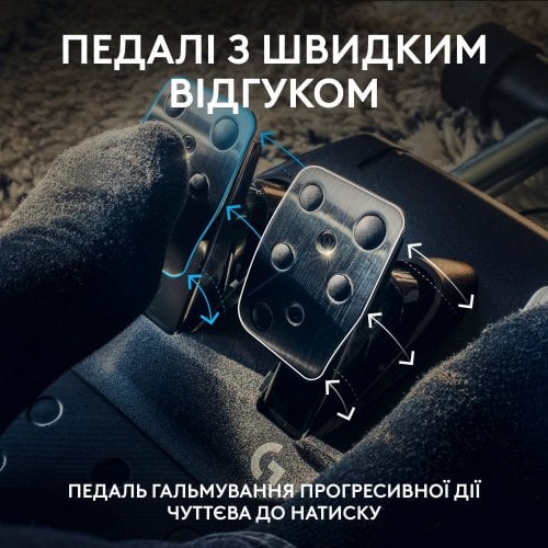 Купити Кермо Logitech G923 Trueforce Racing Wheel and Pedals (941-000149) Black - ціна в Києві, Львові, Вінниці, Хмельницькому, Франківську, Україні | інтернет-магазин TELEMART.UA фото