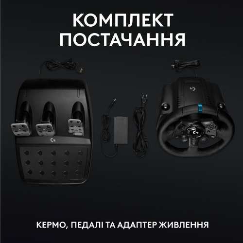 Купити Кермо Logitech G923 Trueforce Racing Wheel and Pedals (941-000149) Black - ціна в Києві, Львові, Вінниці, Хмельницькому, Франківську, Україні | інтернет-магазин TELEMART.UA фото
