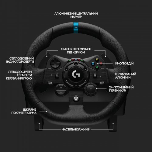 Photo Logitech G923 Trueforce Racing Wheel and Pedals (941-000158) Black