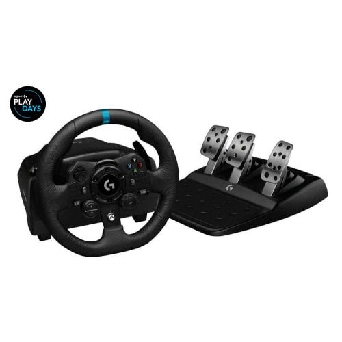 Купить Руль Logitech G923 Trueforce Racing Wheel and Pedals (941-000158) Black - цена в Харькове, Киеве, Днепре, Одессе
в интернет-магазине Telemart фото