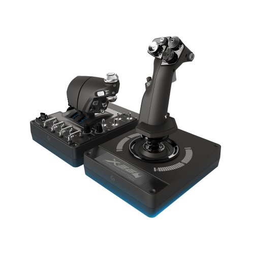 Купить Джойстик Logitech X56 H.O.T.A.S. RGB Throttle and Stick Simulation Controller (945-000059) Black - цена в Харькове, Киеве, Днепре, Одессе
в интернет-магазине Telemart фото