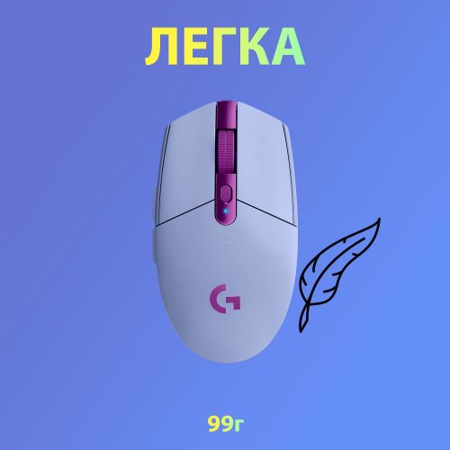 Фото Мышка Logitech G305 Lightspeed (910-006022) Lilac