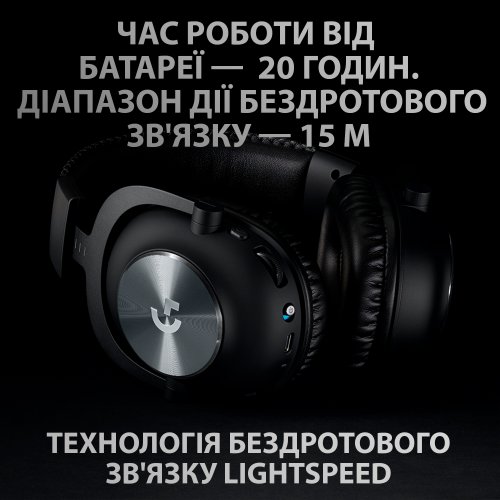Photo Headset Logitech PRO X Lightspeed (981-000907) Black