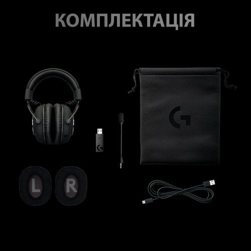 Фото Навушники Logitech PRO X Lightspeed (981-000907) Black