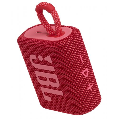Купить Портативная акустика JBL GO 3 (JBLGO3RED) Red - цена в Харькове, Киеве, Днепре, Одессе
в интернет-магазине Telemart фото