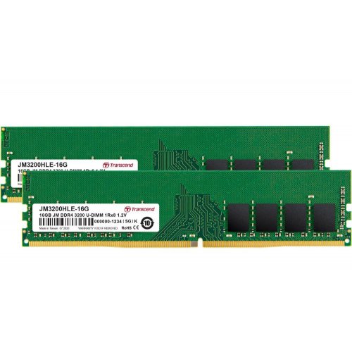 

Transcend DDR4 32GB (2x16GB) 3200Mhz JetRam (JM3200HLE-32GK)