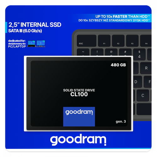 Фото SSD-диск GoodRAM CL100 Gen.3 3D NAND TLC 480GB 2.5