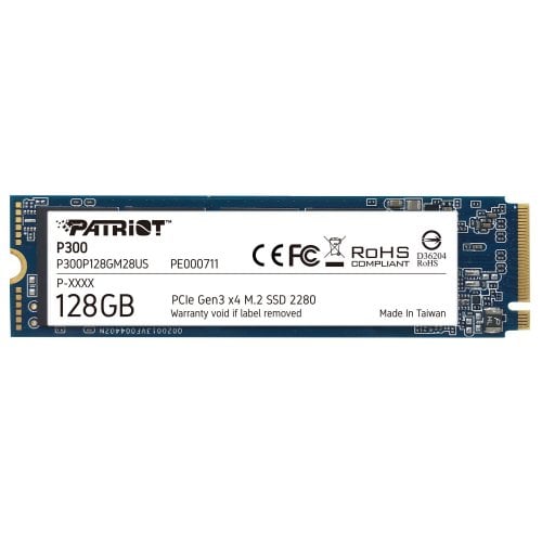 Photo SSD Drive Patriot P300 128GB M.2 (2280 PCI-E) NVMe x4 (P300P128GM28)